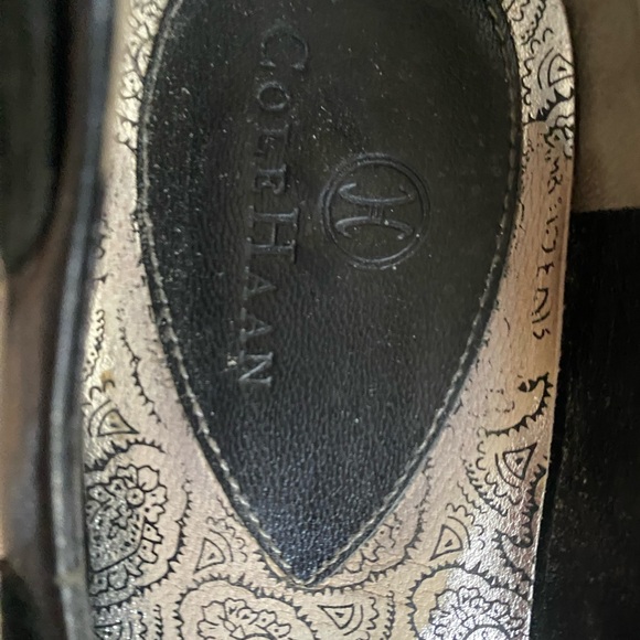 Cole Haan Black Patent Leather Kitten Heel Pumps - Picture 3 of 8